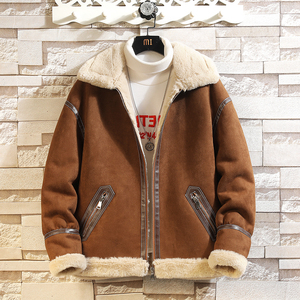 冬季男装大码皮毛一体加绒加厚外套 DSD308-Y1002-P240,女装短外套,电商D308