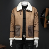 冬季男装大码皮毛一体加绒加厚外套DSD308-Y1001-P240假模，女装短外套，电商D308