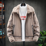 展架大码新款冬季皮毛一体男士青年夹克外套Z1928-P255主推，男装夹克，电商D308