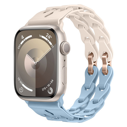 适用iwatch10表带S9苹果手表表带apple watch 硅胶秋冬7/6/5/4可爱透气SE女Ultra男运动S8智能配件S7替换腕带