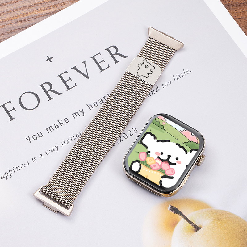 适用华为FIT3表带智能watchfit3米兰替换带男款新款腕表4夏天磁吸腕带fit4女生腕带男士金属配件表链潮时尚