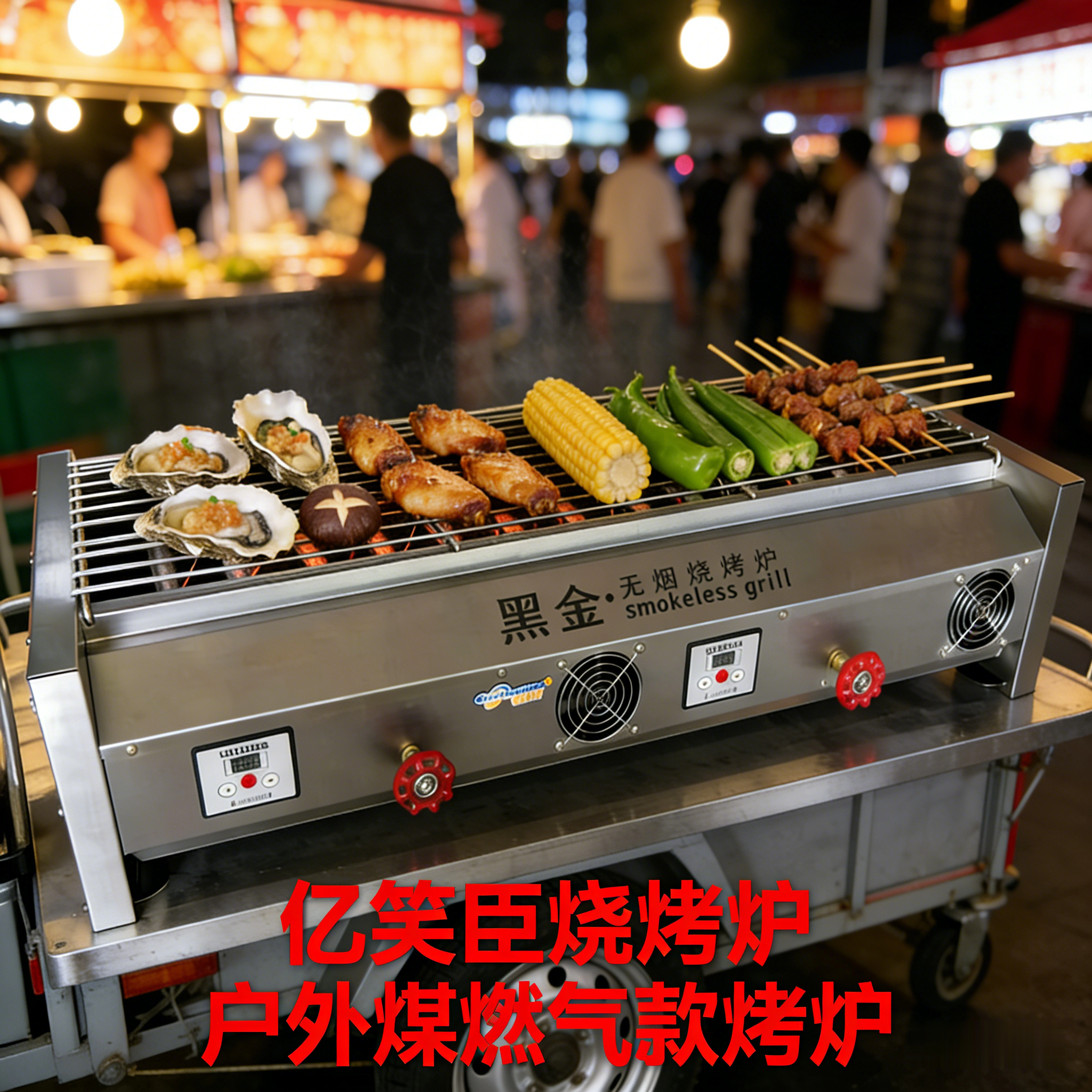 亿笑臣烧烤炉户外烤炉煤燃气