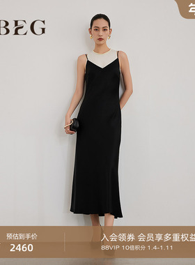 商场同款】OBEG欧碧倩秋轻奢高级感两件式宴会醋酸连衣裙10503031