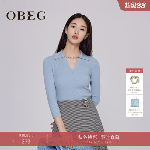 针织衫羊毛真丝OBEG/欧碧倩
