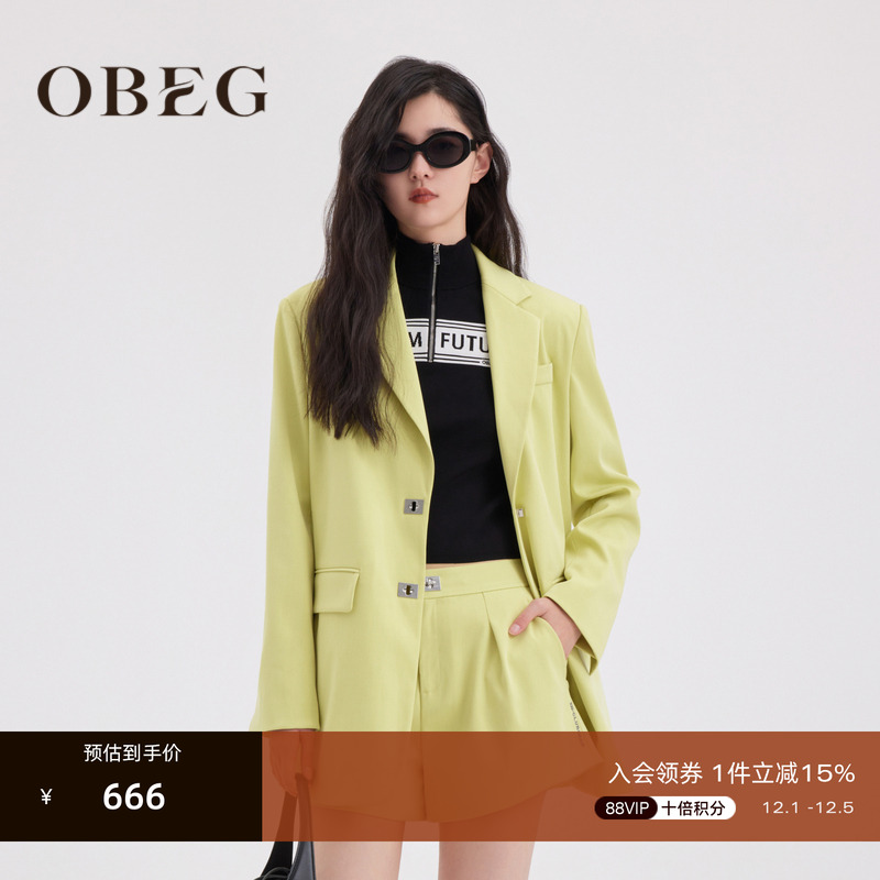 欧碧倩西装OBEG时髦廓形