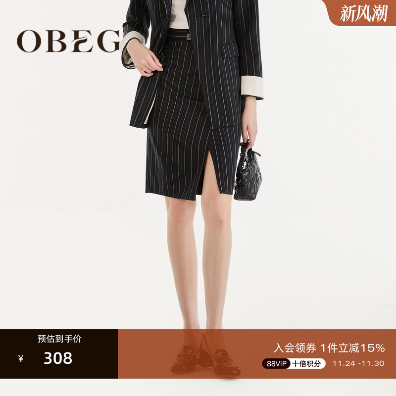 欧碧倩西装OBEG一步裙短裙