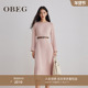 OBEG欧碧倩秋醋酸长裙正式 商场同款 场合端庄连衣裙10503027