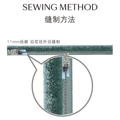 毛毛虫花边丝绒窗帘滚边1.7cm