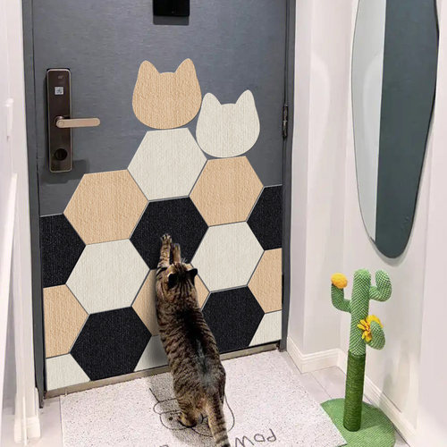 家具自粘猫抓垫贴门墙贴猫爬贴