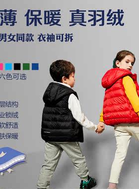 2025年新款童装冬季大男童外套棉衣儿童羽绒服女孩蓝色薄款拉链帽