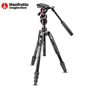 曼富图Befree铝合金反折 MVKBFRT-LIVE 三脚架摄像液压云台套装