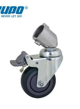 KUPO 22mm圆管三脚架专用脚轮地轮KC-080R带刹车摄影摄像灯架配件