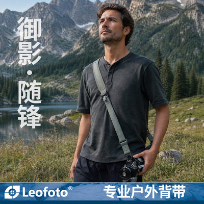 leofoto/徕图相机背带SP-02三脚架专业户外肩带快拆QD插孔斜跨带快拆挂扣适用于微单单反脚架配件