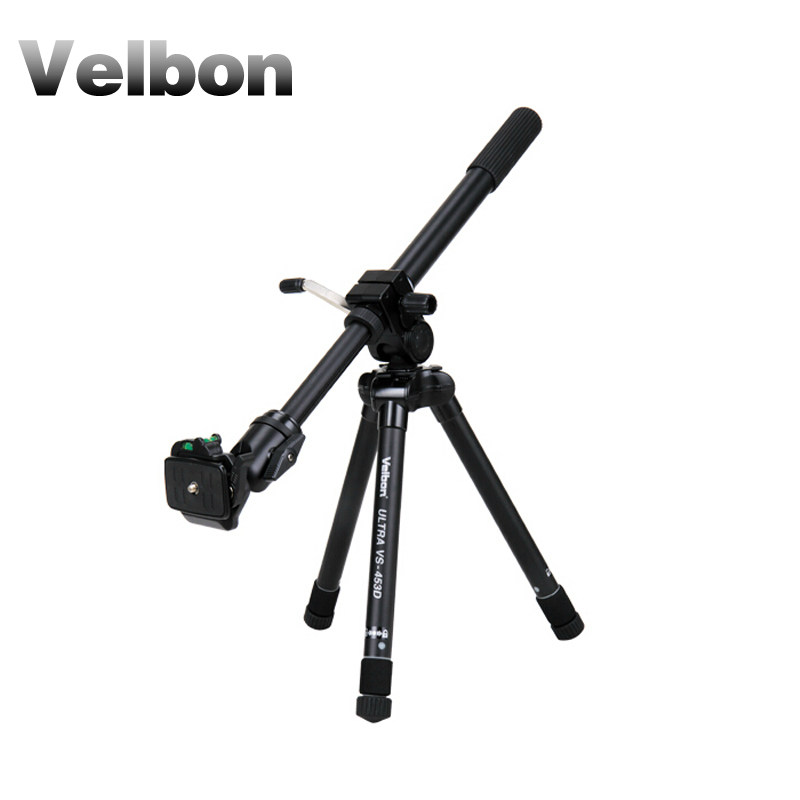 Velbon/金钟 V4-unit 微距调节微距拍摄全景拍摄云台 绞齿中轴横置俯拍VS-453D三脚架带云台QHD-53D套装