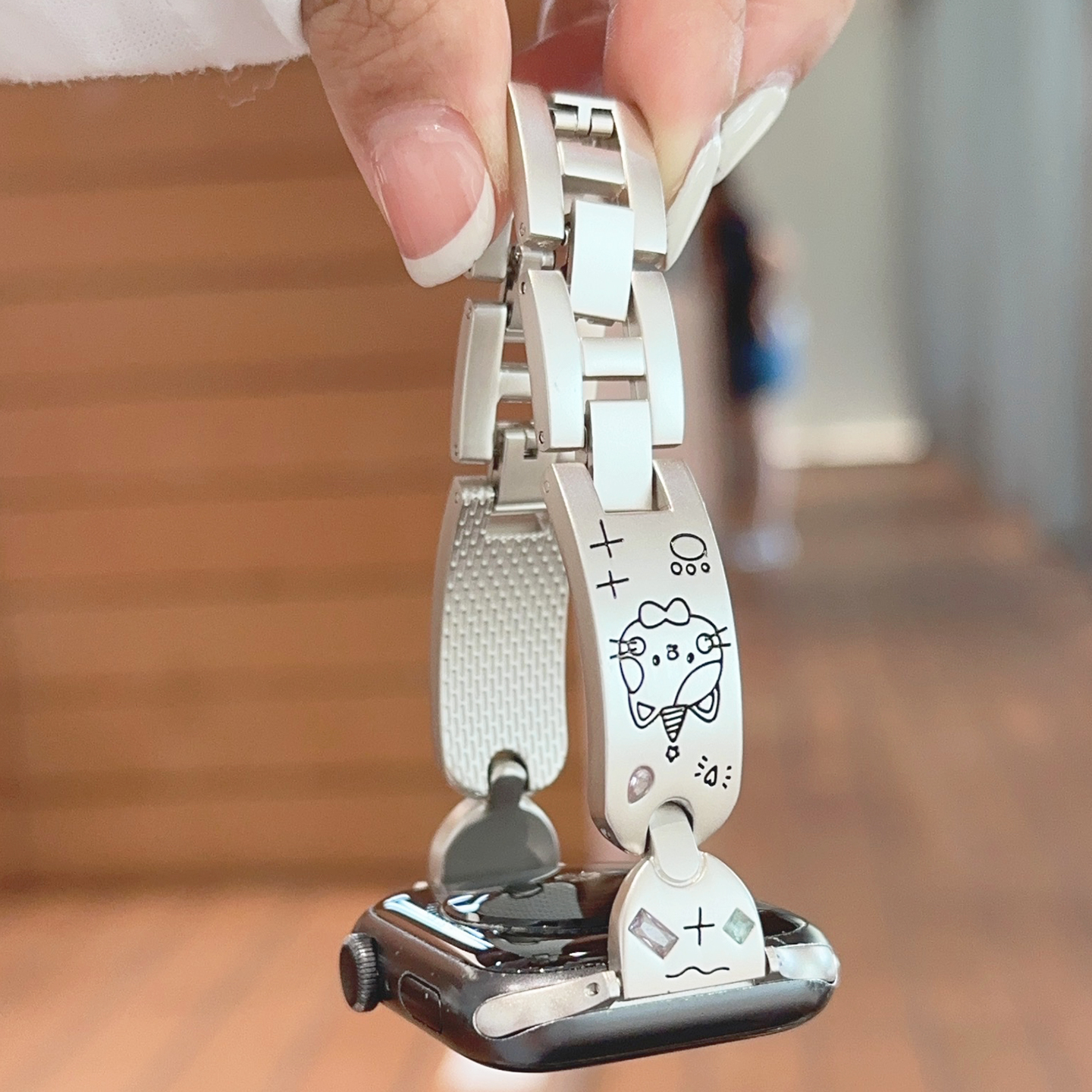 皓石猫咪金属新款适用iwatch表带