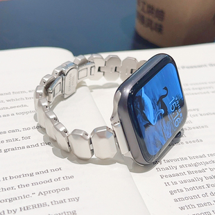 方糖金属链条小众iwatch表带s9适用applewatch苹果s7手表s8新款