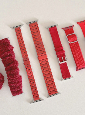 2026新年红色磁吸马年小众适用iwatch表带s9苹果se手表applewatch