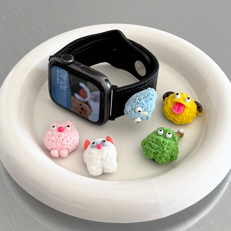 小怪兽玩偶DIY皮革iwatch表带