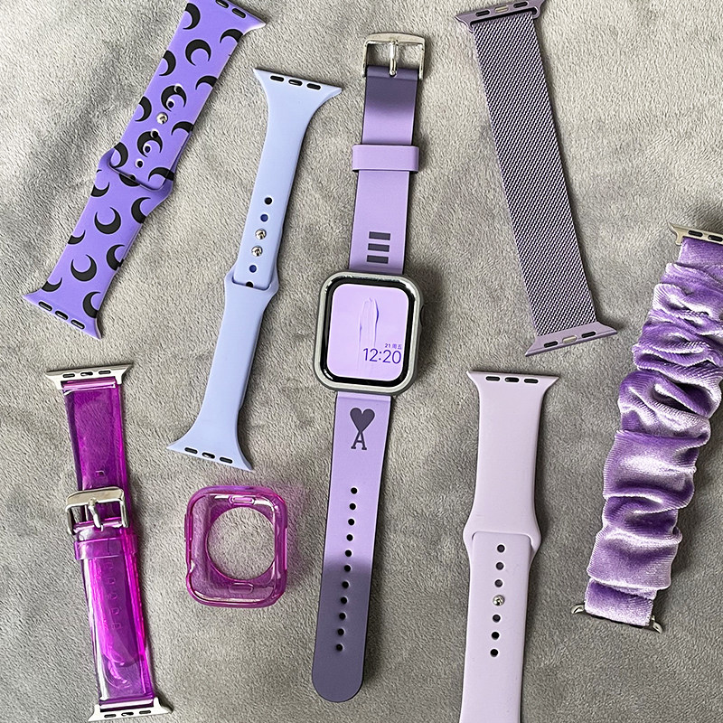 耐脏紫色长春花蓝磁吸硅胶适用iwatch表带4567苹果手表applewatch高性价比高么？