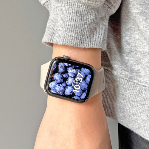 不规则斜纹硅胶适用iwatch表带