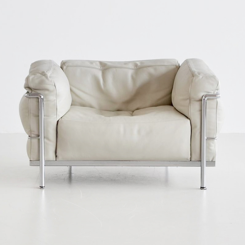 LC3沙发单人客厅真皮中古风轻奢高端头层牛皮小户型包豪斯沙发