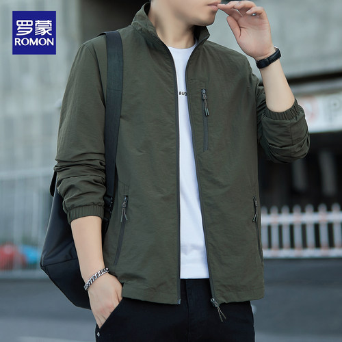 【罗蒙正品】新款男士多口袋外套