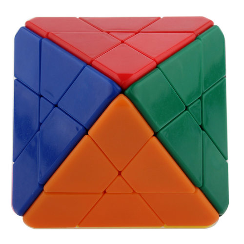 蓝蓝 四阶八面体魔方 彩色 Octahedron 4阶8面体钻石形状彩底