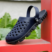 非常耐磨橡胶凉鞋 防滑 凉快不臭脚透气厨师用拖鞋 男款 软底工地用鞋