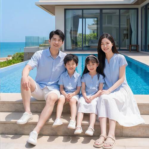 2026夏季爆款亲子装一家