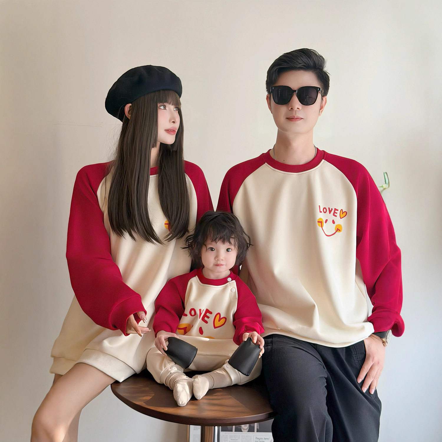 拍照亲子装卫衣婴儿周岁百天2025新款一家三口四口秋冬母女母子装,童装/婴儿装/亲子装,亲子装/亲子时装,淘宝优惠券,粉丝福利购,淘宝优惠卷