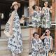 2025新款 花衬衫 一家三口海边度假母女宽松连衣裙 夏装 夏威夷亲子装