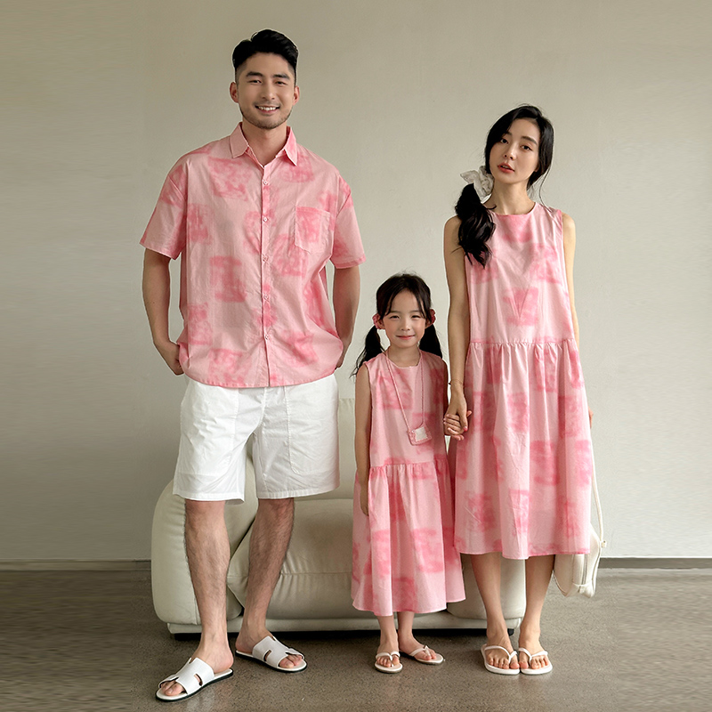 特别的亲子装夏装一家三