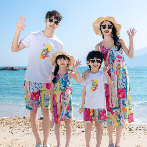 沙滩裙亲子装母女款2025