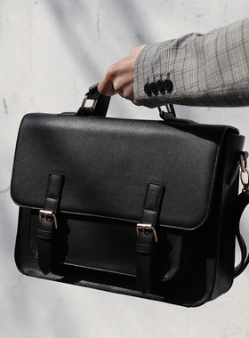 罗同学 日系复古邮差包男女学院韩系手提单肩斜挎文艺英伦剑桥包