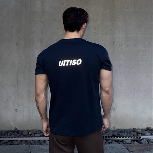 ULTISO本源 美式重磅240g索罗娜反光印花T恤凉感健身显壮休闲短袖