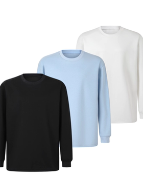 ULTISO本源 25AW 高支260g空气层 长袖T恤打底 重磅圆领休闲纯色