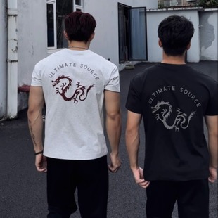 口凉感健身运动弹力短袖 DG索罗娜印花T恤重磅收袖 美式 ULTISO本源