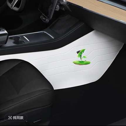 适用特斯拉右舵新款ModelY L 3焕新款中控侧边防踢垫纳帕皮防护贴