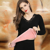 冬季 美体打底衫 套装 保暖内衣女士加绒加厚加保暖德绒防寒秋衣秋裤