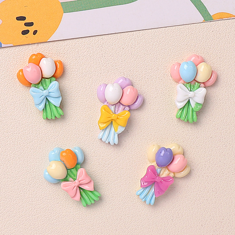卡通亮面蝴蝶结花束diy树脂配件饰品手工制发夹手机壳水杯头饰批