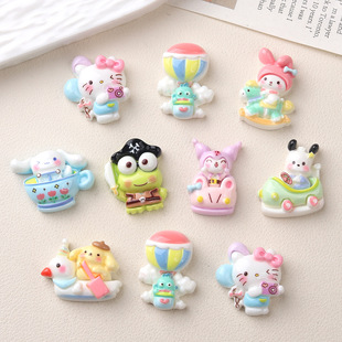 卡通diy树脂配件饰品小卡欢快乐园奶油胶手工发夹手机壳鞋扣配饰