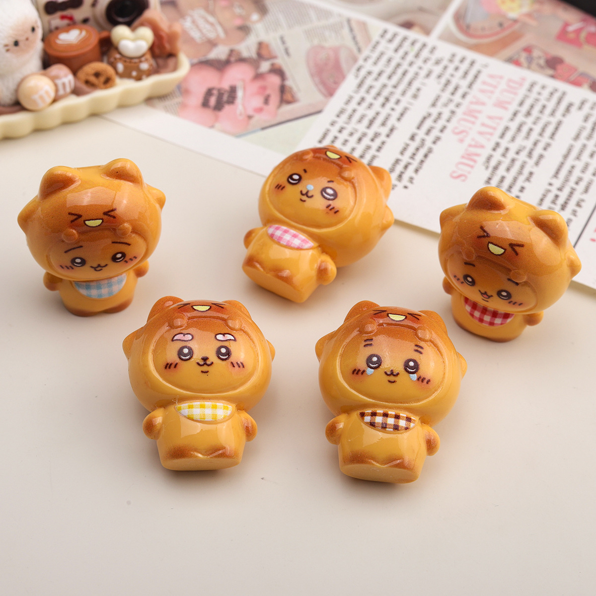卡通diy树脂配件饰品立体面包咔哇发夹手机壳鞋扣钥匙扣吊坠配饰