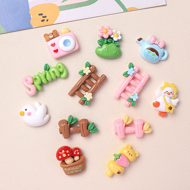 卡通亮面春天系列diy树脂配件饰品手工制发夹手机壳水杯头饰,饰品/流行首饰/时尚饰品新,其他DIY饰品配件,淘宝优惠券,粉丝福利购,淘宝优惠卷