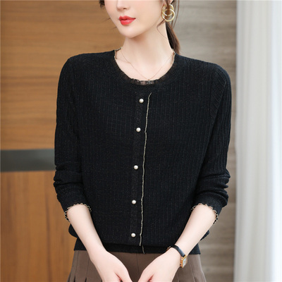 春秋新款针织打底衫宽松大码上衣