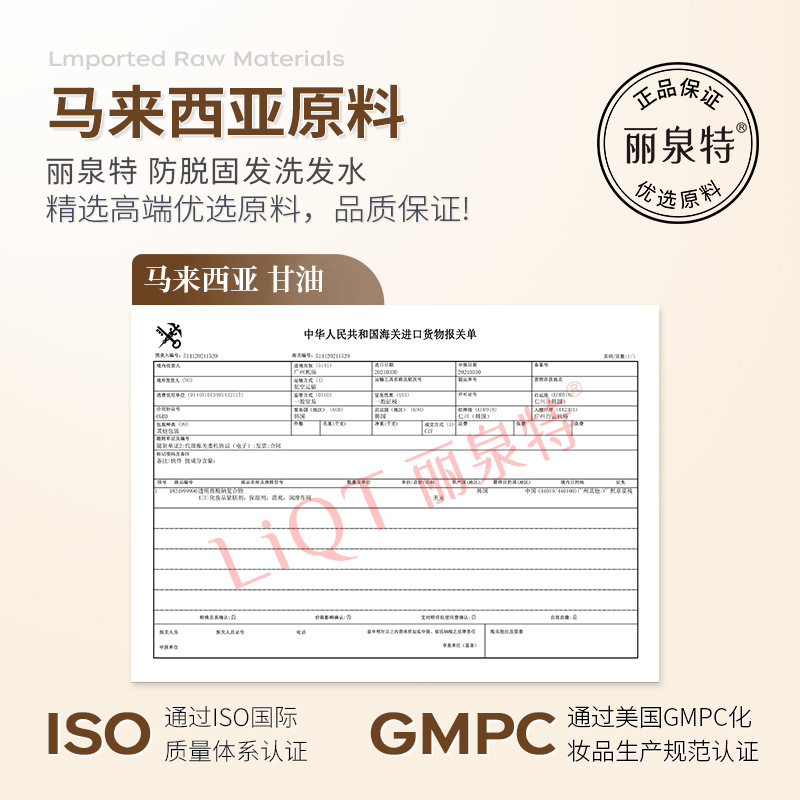 丽泉特姜汁何首乌防脱洗发水生姜草本防脱固发山茶籽侧柏叶