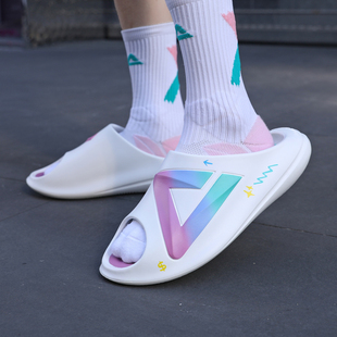 男款 匹克态极小胖拖夏季 运动拖鞋 新款 太极沙滩凉拖踩屎感 外穿夏季