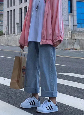 拖地裤长裤常规薄牛仔布