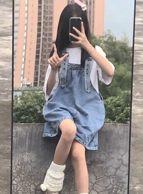 背带裤短裤常规牛仔布料春夏季