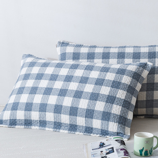 恒源祥全棉纱布枕巾纯棉枕头巾防头油枕套巾52 75cm可水洗不掉毛