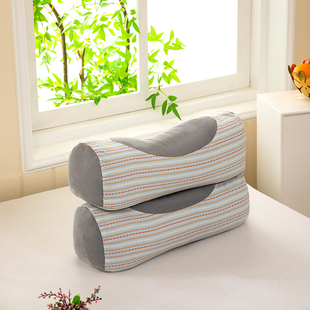 恒源祥圆柱条纹荞麦壳枕头枕芯助睡眠护颈椎家用午睡舒适枕头荞麦